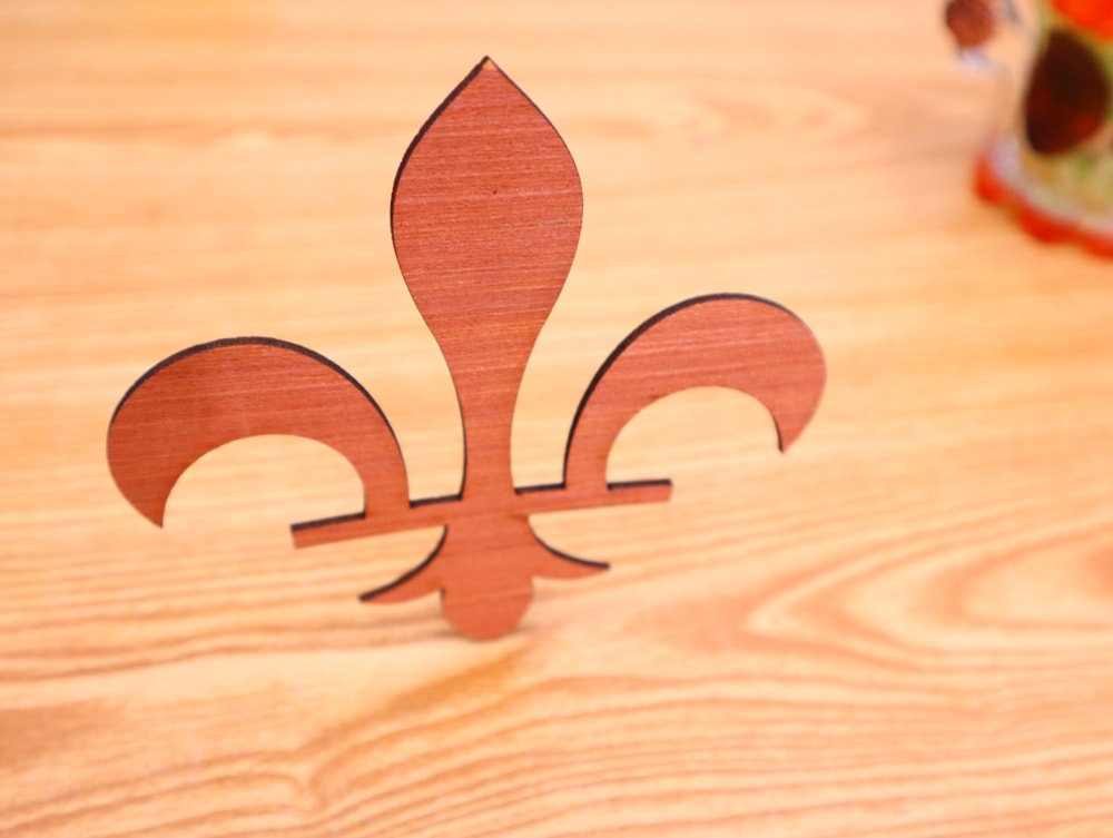 Laser Cut Fleur De Lis Wood Cutout Free Vector