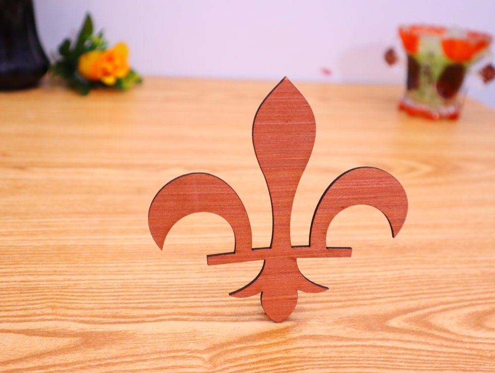 Laser Cut Fleur De Lis Wood Cutout Free Vector