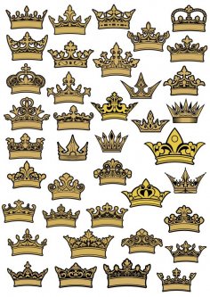 Crown Vector Art Free Vector