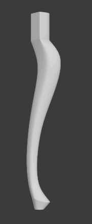 格式表腿 stl 文件中用于 CNC 的 3D 模型浮雕
