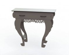 طاولة جانبية خشبية مع أدراج
