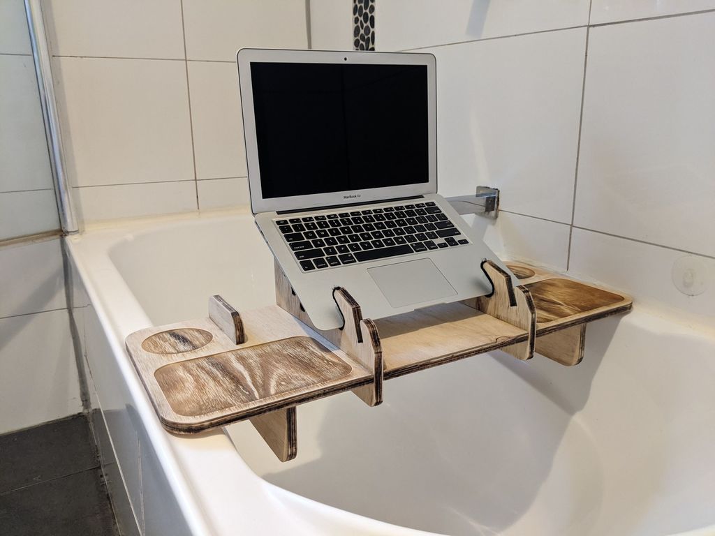 Laser Cut Bath Caddy 12mm Free Vector