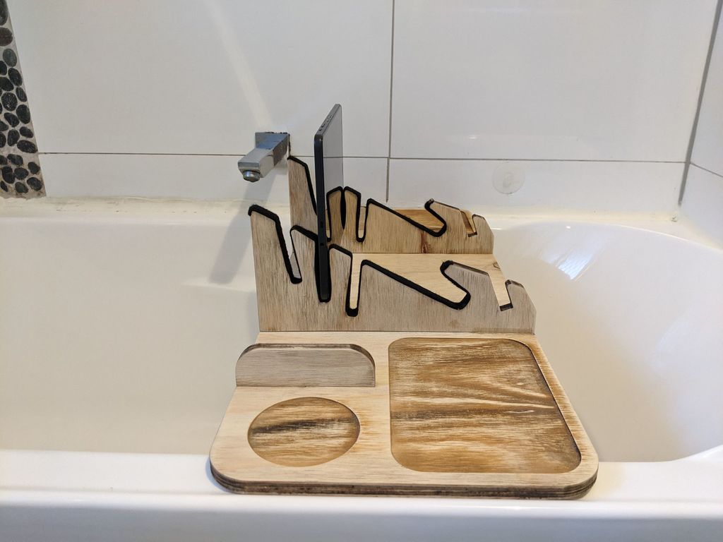 Laser Cut Bath Caddy 12mm Free Vector