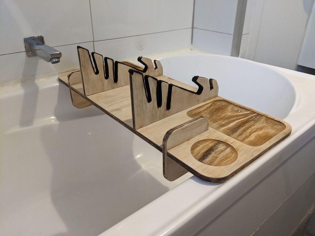 Laser Cut Bath Caddy 12mm Free Vector