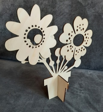 Laser Cut Flowers Table Decor SVG File Free Download - 3axis.co