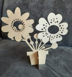 Laser Cut Flowers Table Decor SVG File