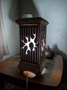 Laser Cut Tongue Drum Inspired Table Lamp SVG File