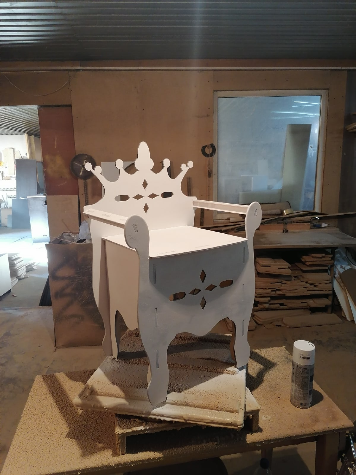 Laser Cut Kids Throne Chair Plywood 6mm Free Vector