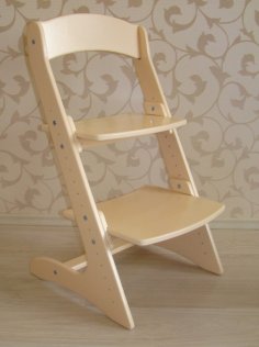 Лазерная резка детской мебели Стульчик для кормления Растущий стул