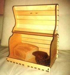 صندوق الخبز المقطوع بالليزر سلة الخبز مع غطاء صندوق الخبز لتخزين الخبز