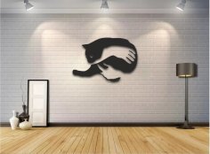 Laser Cut Cat Wall Art Free Vector