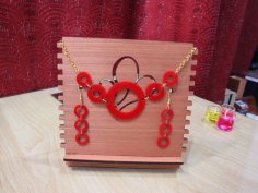 Laser Cut Acrylic Dangle Earrings With Necklace Free Vector