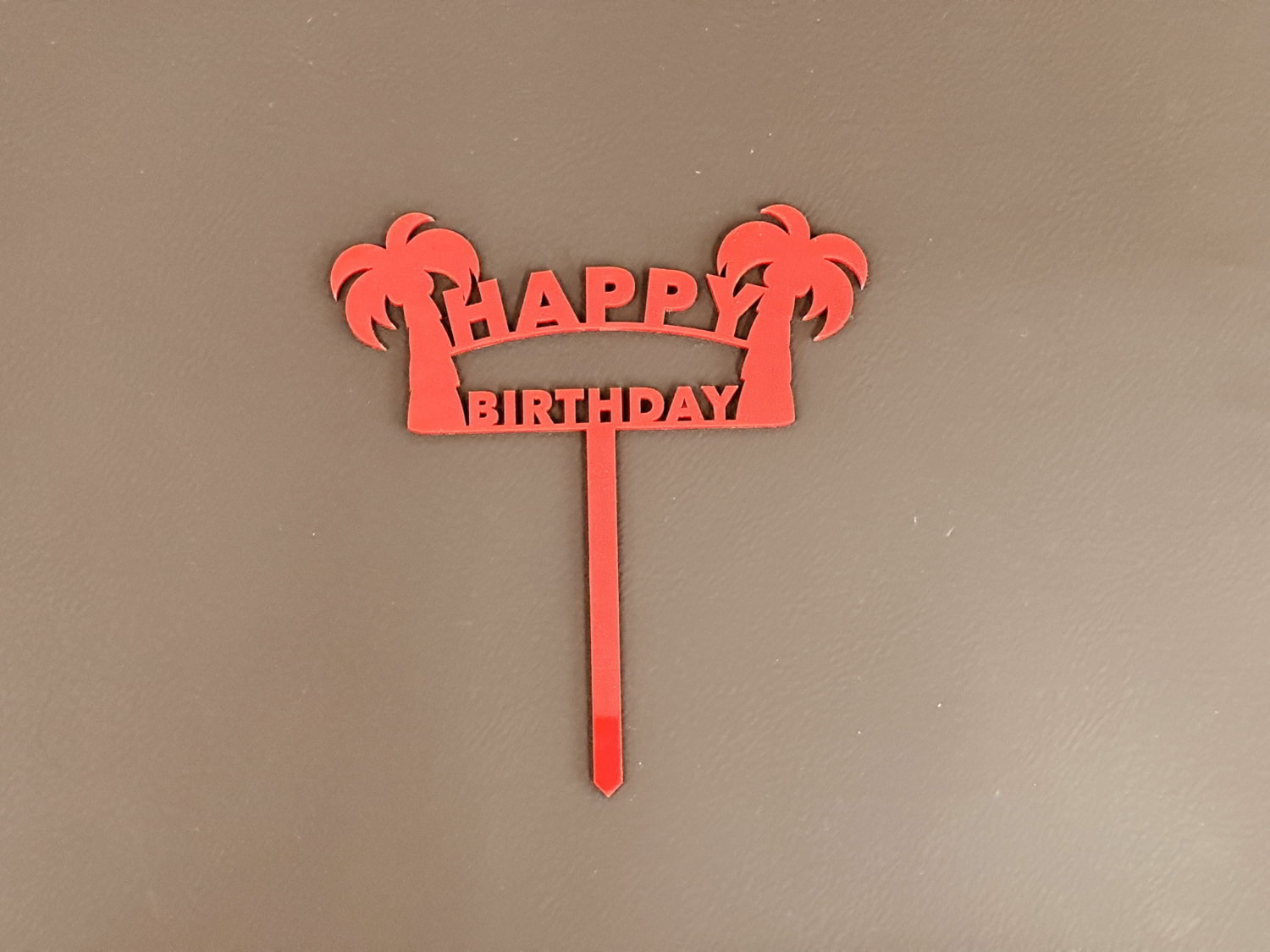 Laser Cut Palm Tree Cake Topper Free Vector