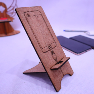 Laser Cut Wood Phone Stand 3mm Free Vector