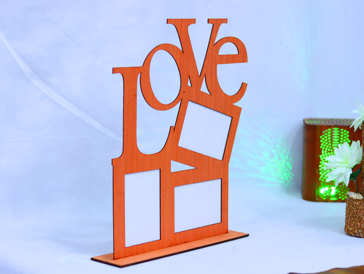 Laser Cut Love Picture Frame Free Vector