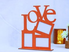 Laser Cut Love Picture Frame Free Vector