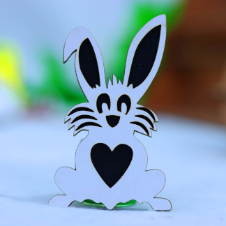 Laser Cut Easter Bunny Decor Free Vector