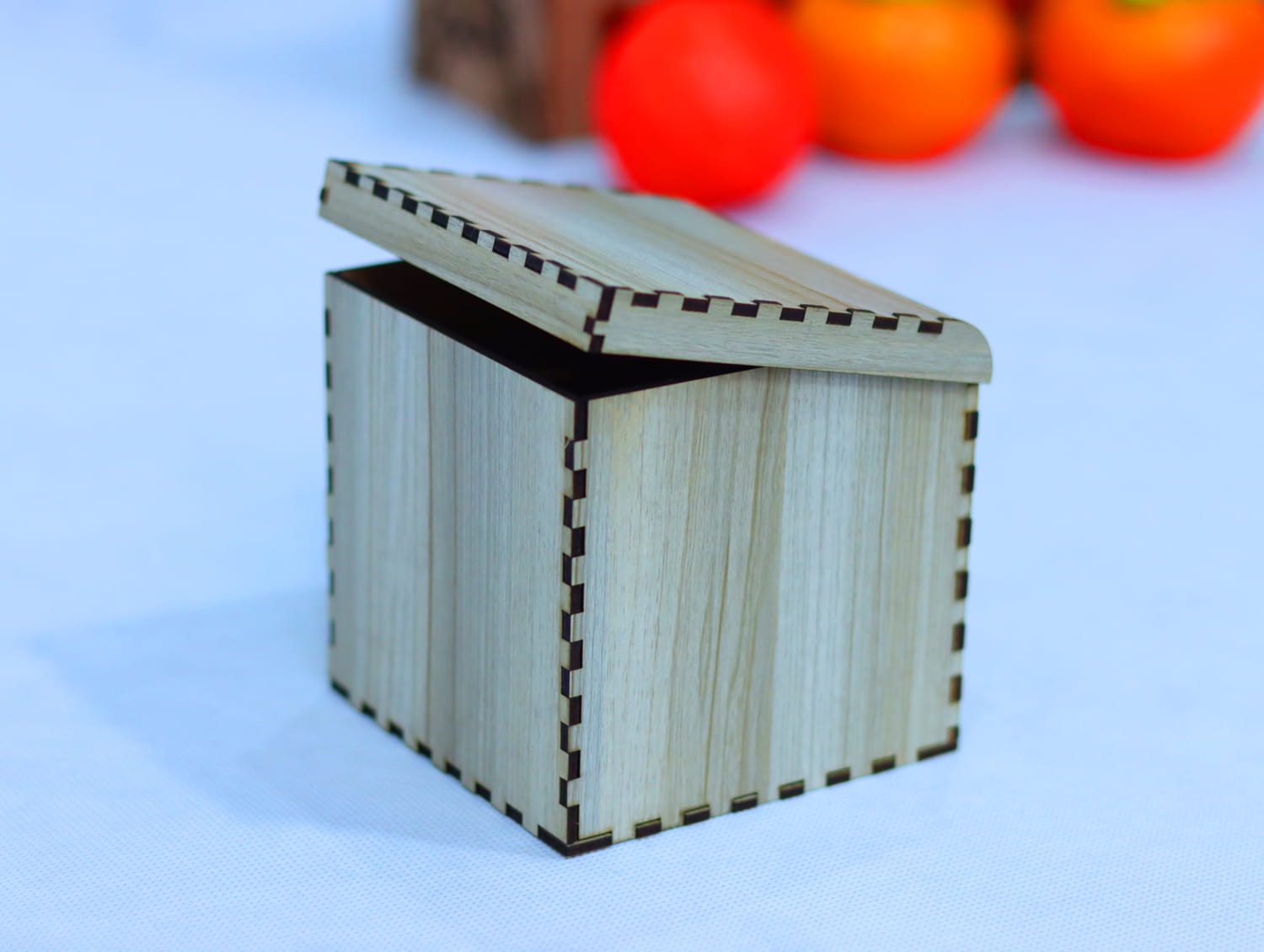 Laser Cut Wooden Gift Box With Lid 3mm Free Vector