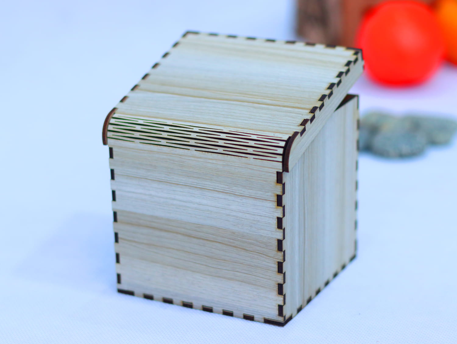 Laser Cut Wooden Gift Box With Lid 3mm Free Vector