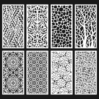 Decorative Panel Design Patterns For Laser Cutting CNC Free Vector