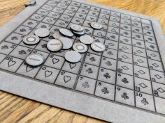 Laser Cut Sequence Board Game And Pieces Free Vector