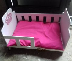 Лазерная резка деревянной кровати для кошек Кровать для собак и щенков Мебель для домашних животных