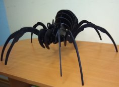 Lazer Kesimli Örümcek 3D Ahşap Yapboz