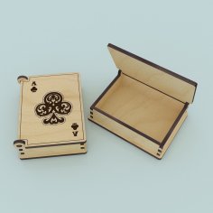 Коробка для игральных карт с лазерной резкой