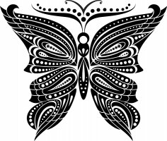 Tattoo Art Butterfly for Design and Decoration Free Vector