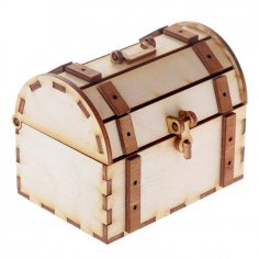 صندوق خشبي مقطوع بالليزر مع قالب قفل وخطاف
