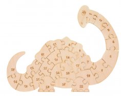 Laser Cut Dinopuzzle Game for Kids Free Vector