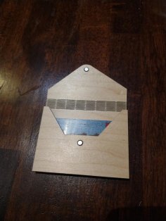Modelo de suporte de envelope de cartão de presente cortado a laser