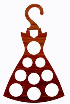 Laser Cut Wooden Scarf Hanger Template Free Vector