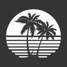 Palm Tree Vector for Laser Cutting Free Vector