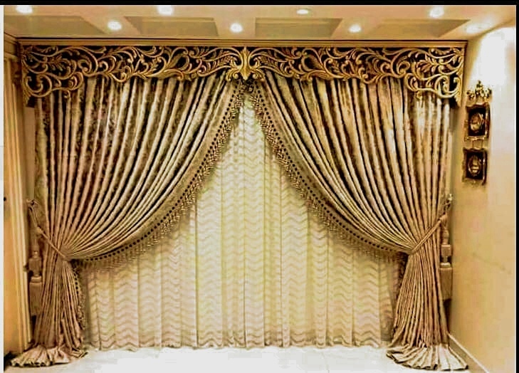 Diseño de borde de cortina decorativa