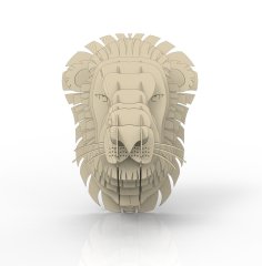 Laser Cut Lion Head Trophy Free Vector