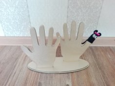 Laser Cut Finger Puppet Stand Free Vector