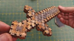 Laser Cut 3D Puzzle Sword