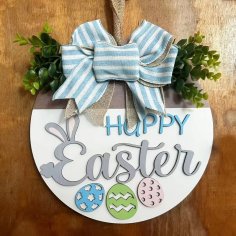 Laser Cut Easter Front Door Wreath Spring Door Hanging