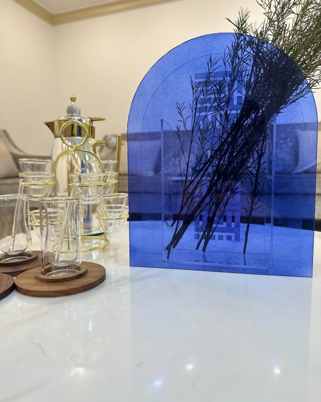 Laser Cut Clear Acrylic Flower Vase Modern Decor