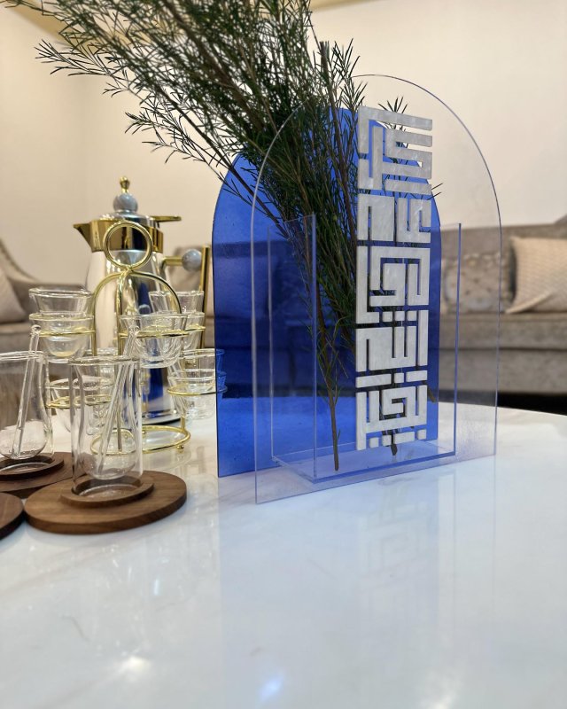 Laser Cut Clear Acrylic Flower Vase Modern Decor