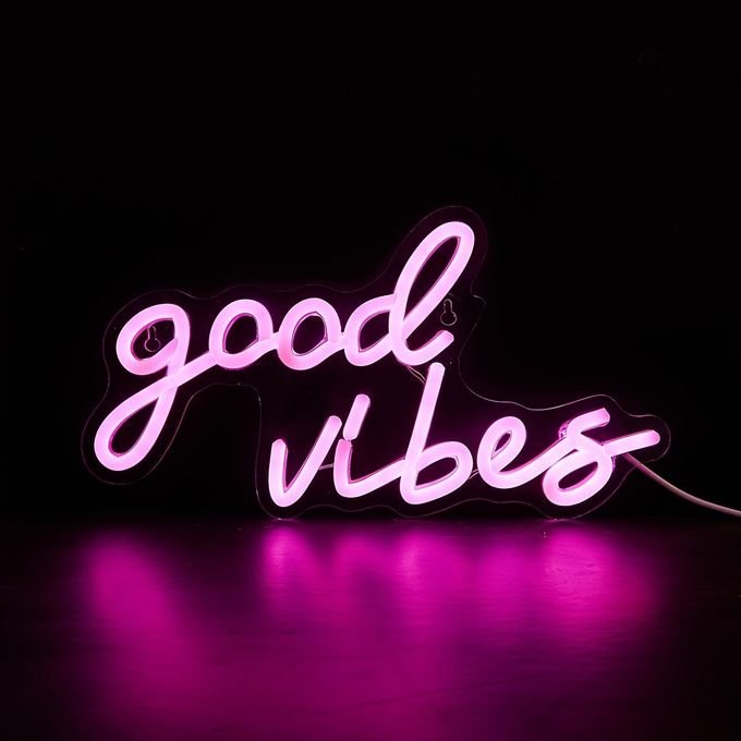 Laser Cut Good Vibes Neon Sign