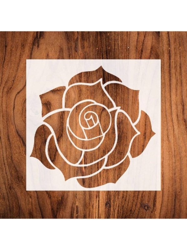 Laser Cut Large Rose Flower Stencil For Painting