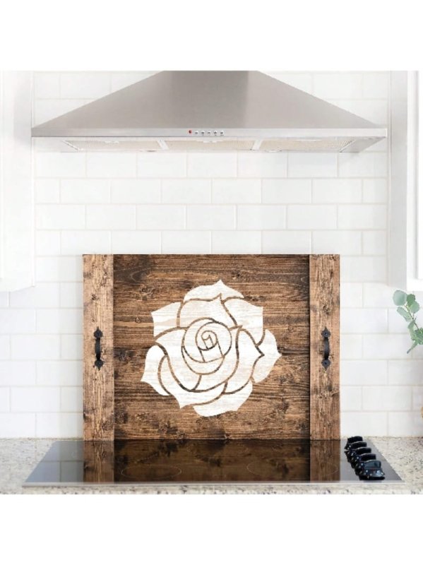 Laser Cut Large Rose Flower Stencil For Painting