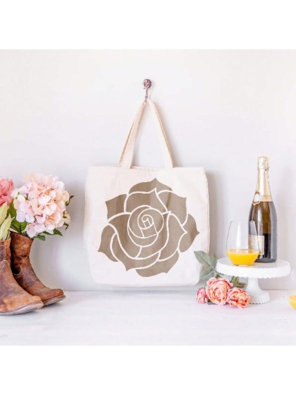 Laser Cut Large Rose Flower Stencil For Painting