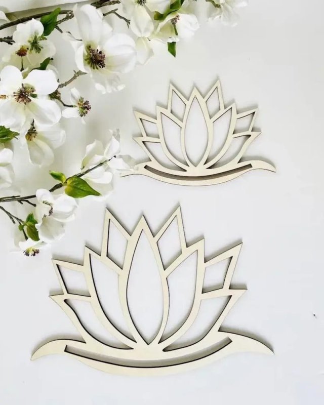 Laser Cut Lotus Macrame Wall Hanging