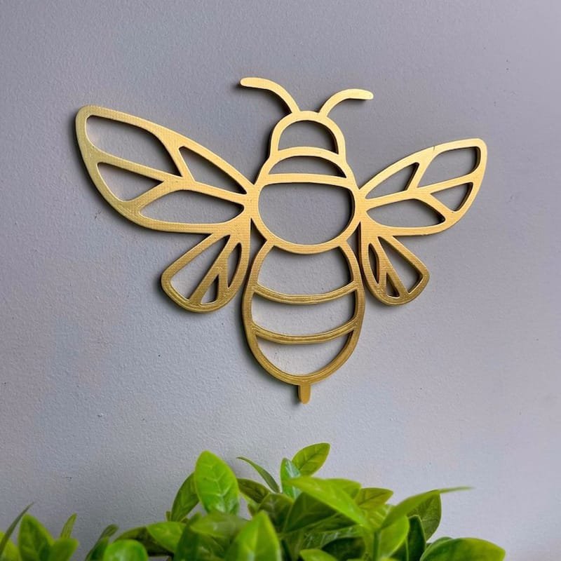 Laser Cut Bee Wall Art Farmhouse Bee Hive Honeycomb Wall Decor
