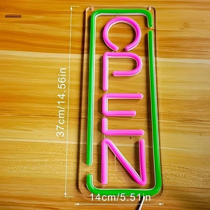 Laser Cut Open Neon Sign for Business, Open LED Neon Light