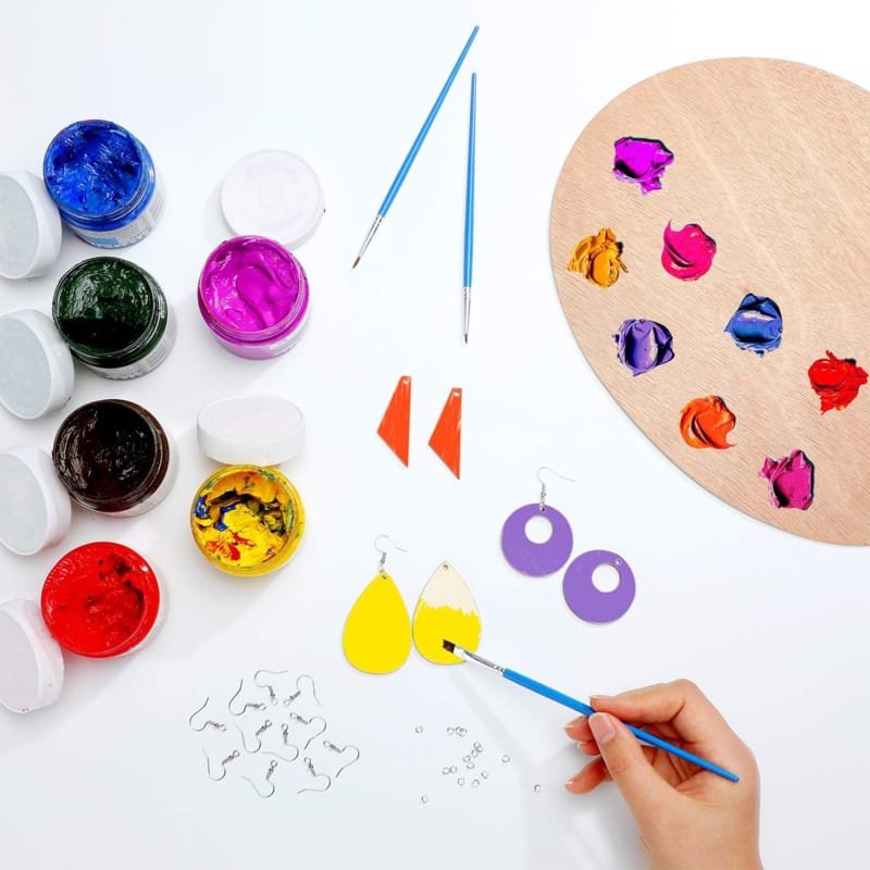 Laser Cut DIY Unfinished Wood Earring Blanks