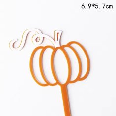 Laser Cut Pumpkin Cupcake Topper Halloween Theme Party Decor